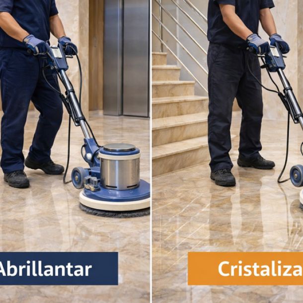 ¿Sabrías elegir? ¿Sabes la diferencia entre abrillantador y cristalizador de suelos?